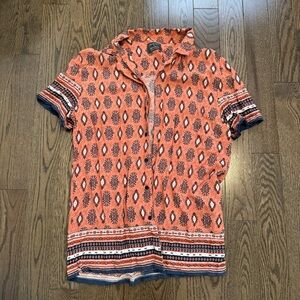 Men’s Patterned Button Up Shirt